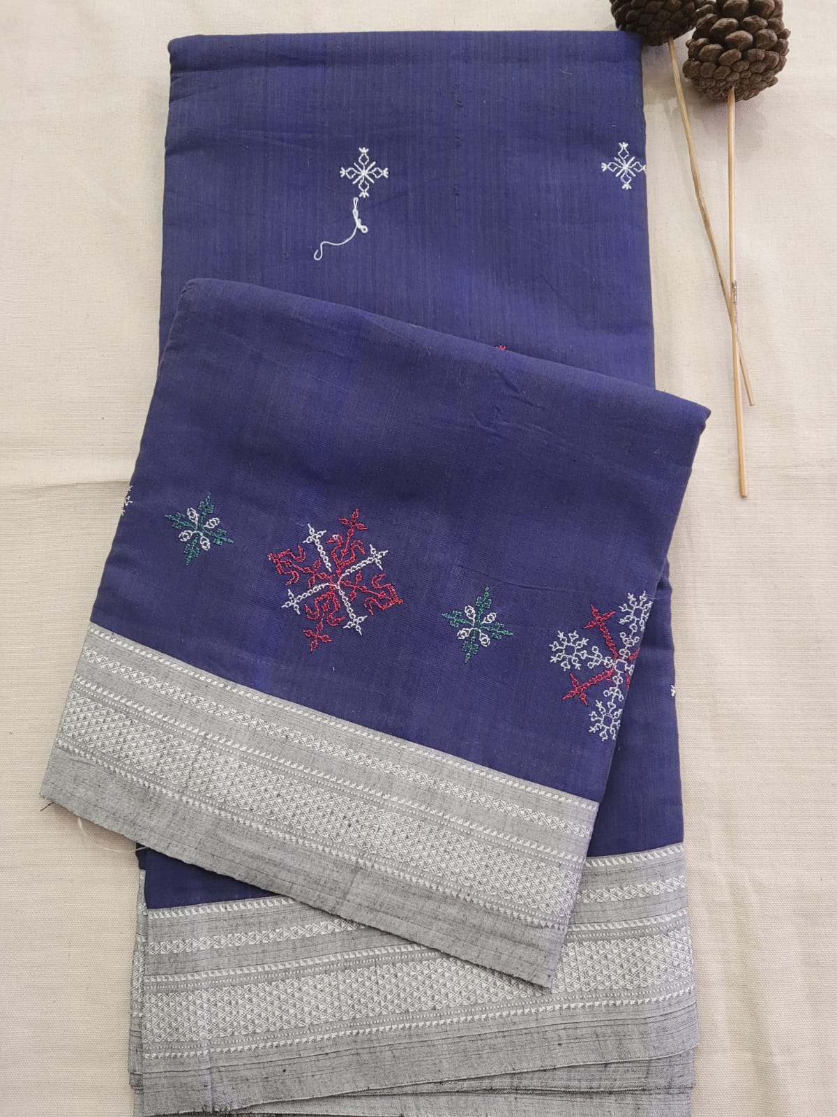 Ilkal Viscose Saree Silk Pallu