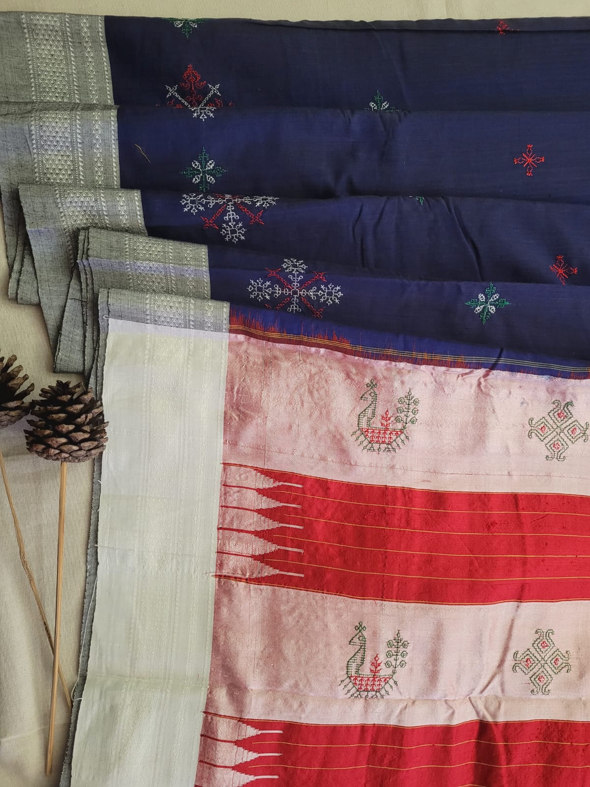 Ilkal Viscose Saree Silk Pallu