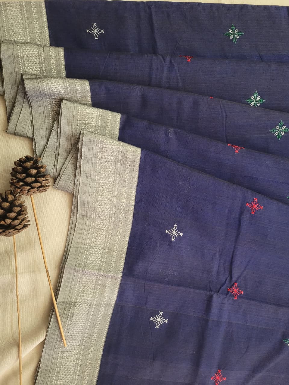 Ilkal Viscose Saree Silk Pallu