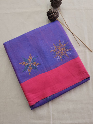 Ilkal Viscose Saree Silk Pallu