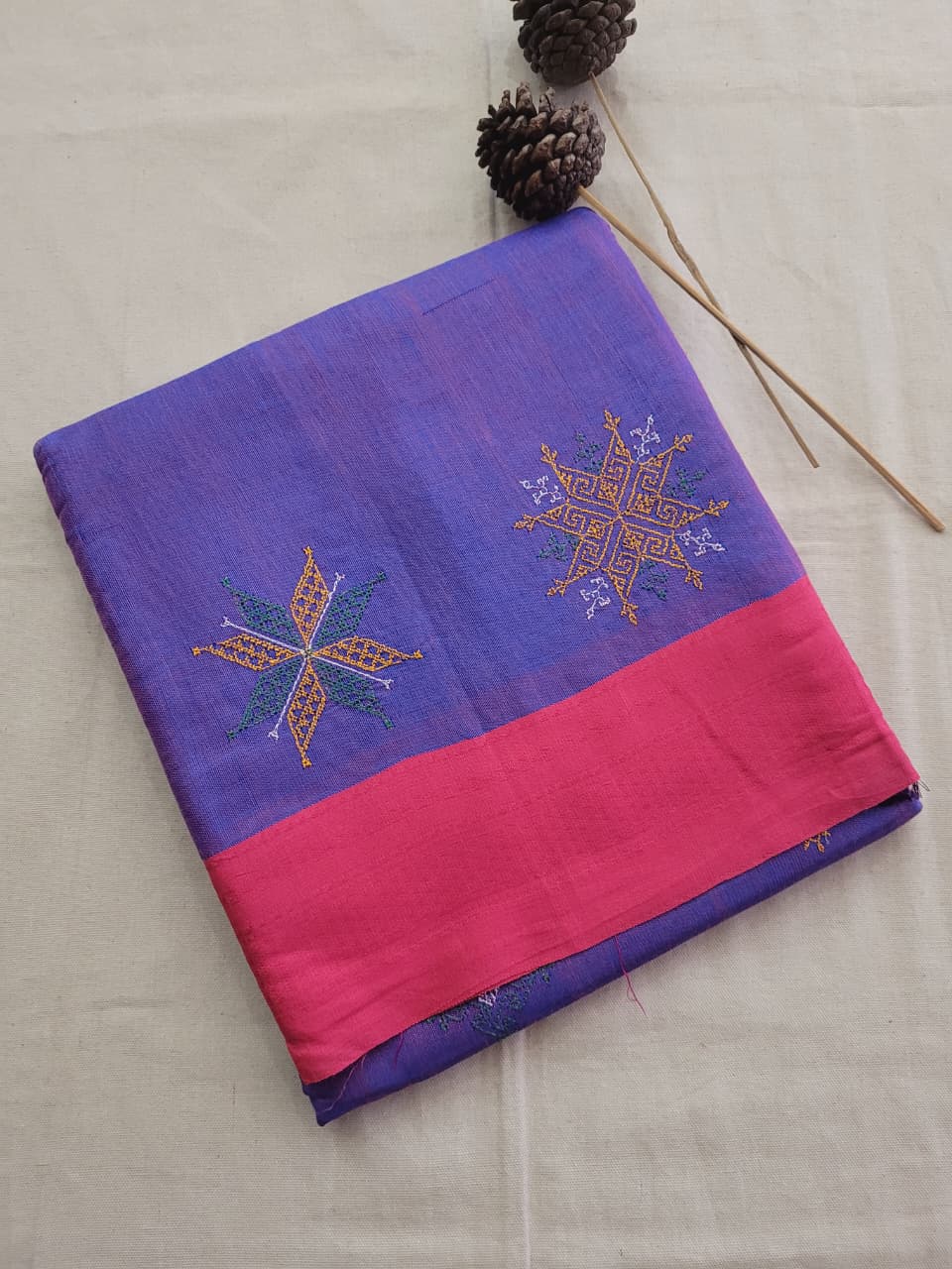 Ilkal Viscose Saree Silk Pallu