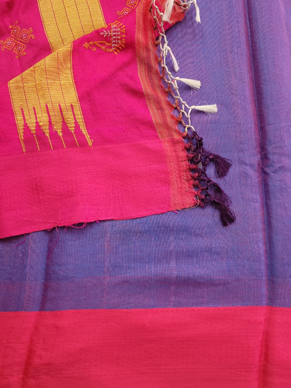 Ilkal Viscose Saree Silk Pallu