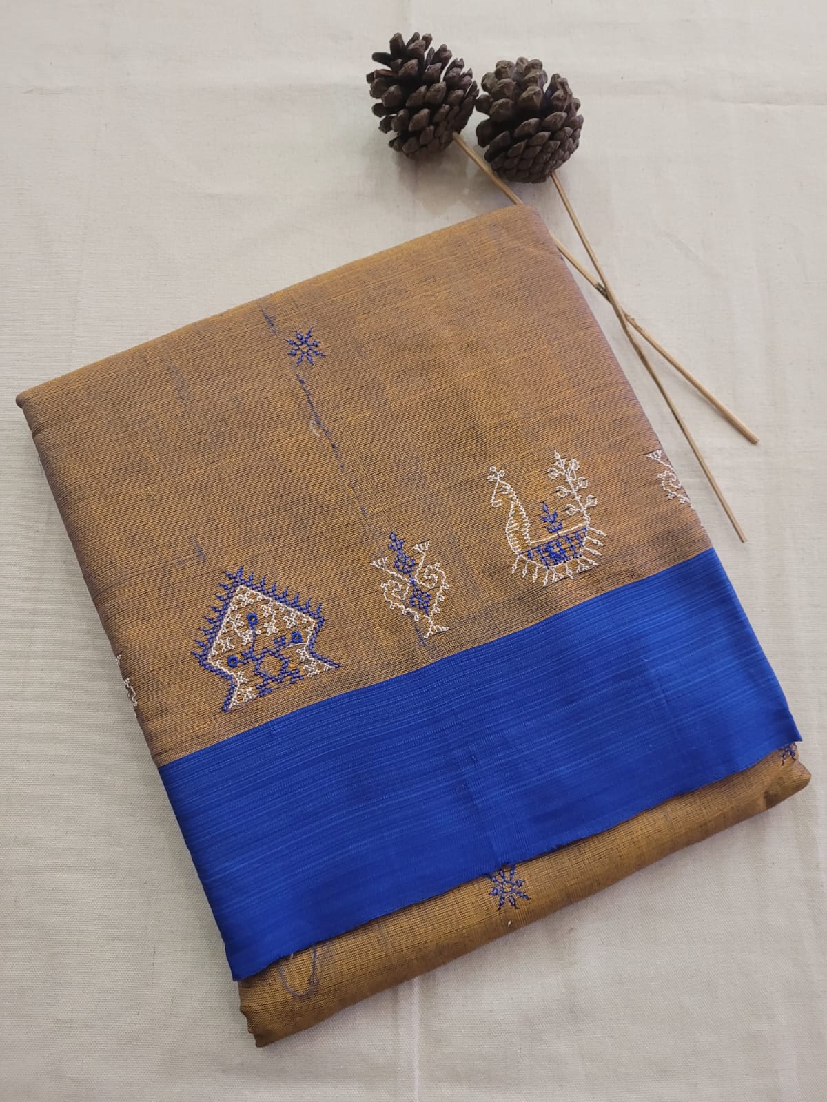 Ilkal Viscose Saree Silk Pallu