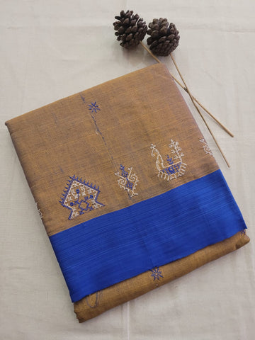 Ilkal Viscose Saree Silk Pallu