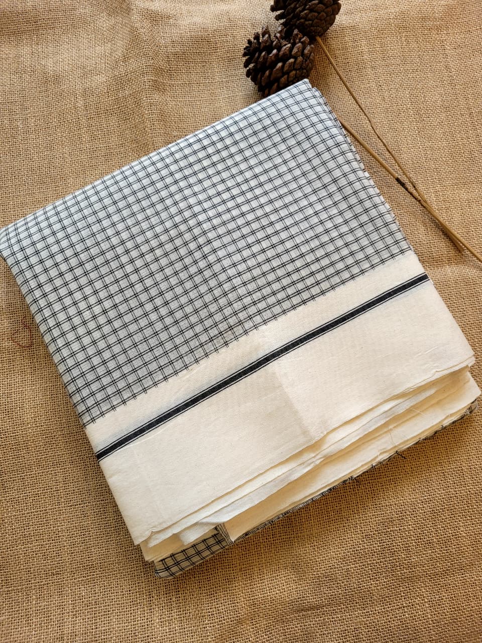 White Hampa Pattedanchu Saree