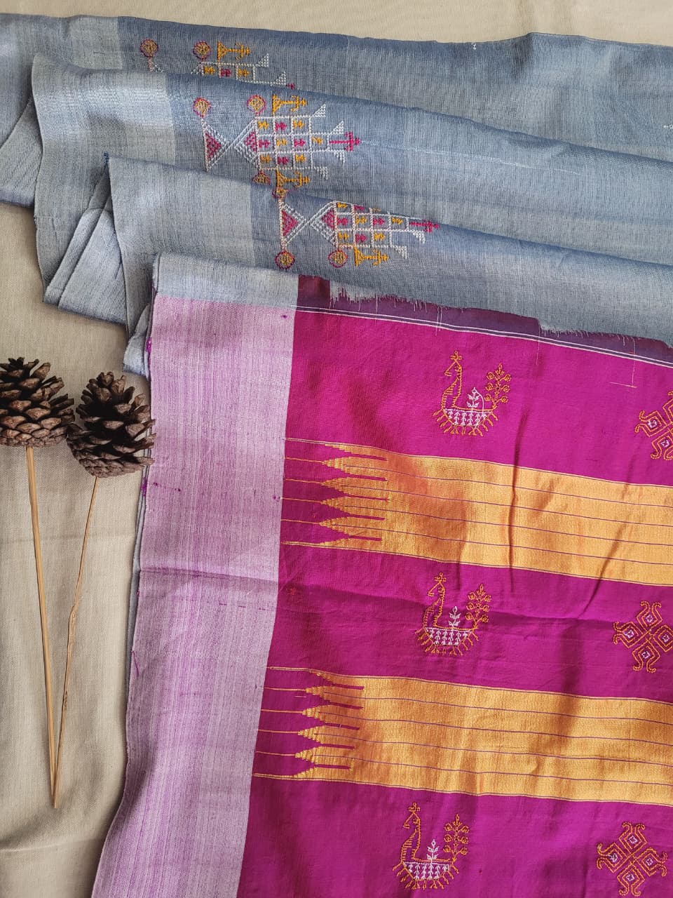 Ilkal Viscose Saree Silk Pallu