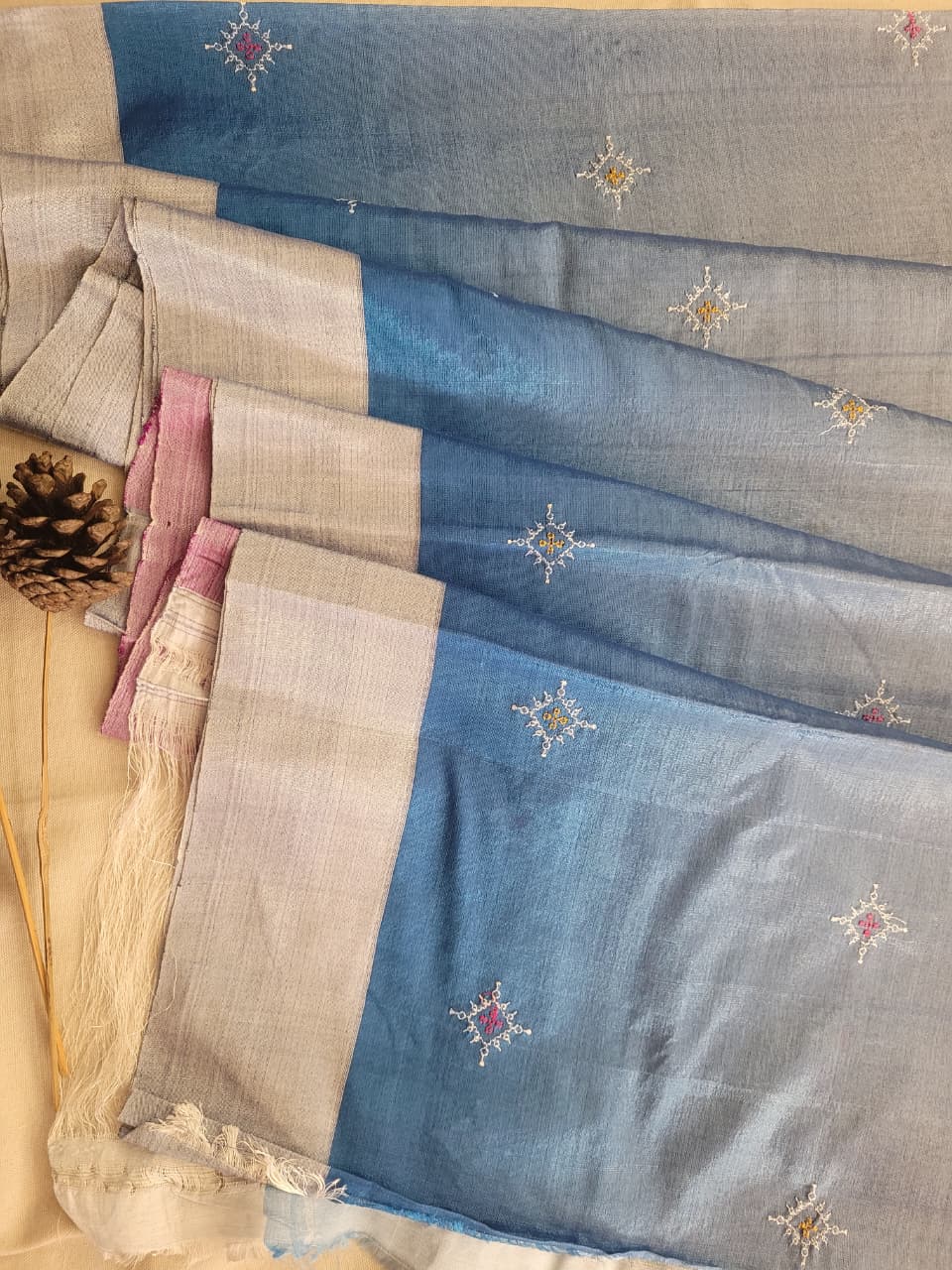 Ilkal Viscose Saree Silk Pallu