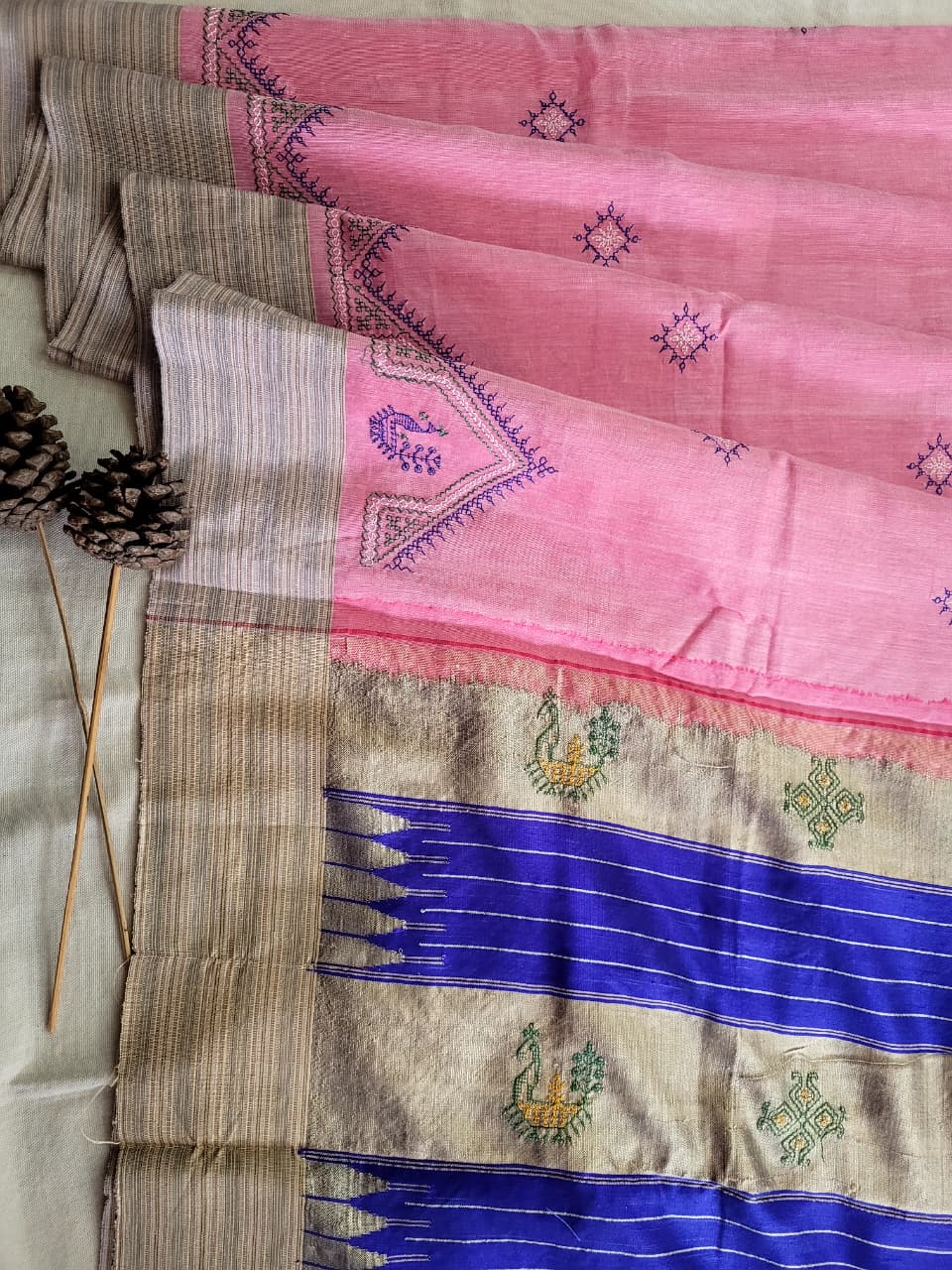 Ilkal Viscose Saree Silk Pallu