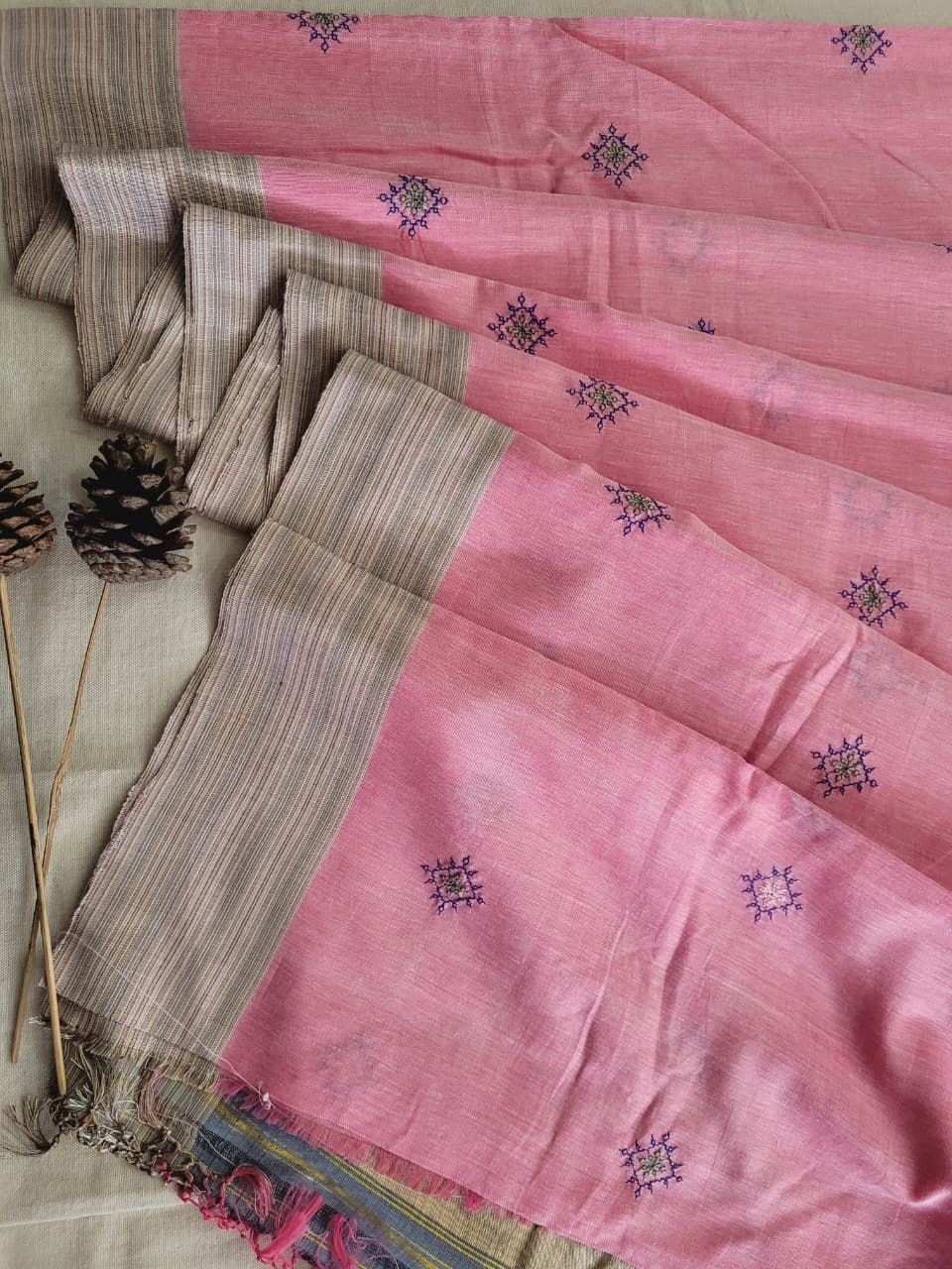 Ilkal Viscose Saree Silk Pallu