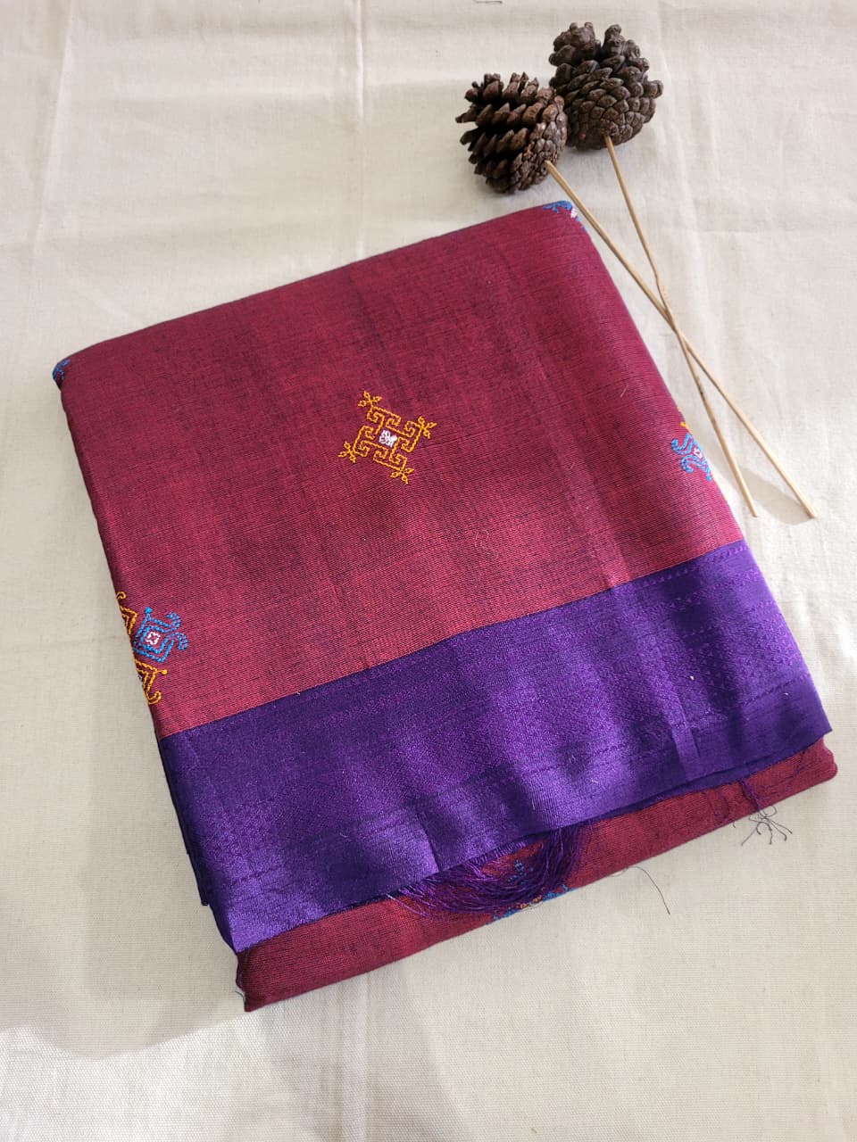 Ilkal Viscose Saree Silk Pallu