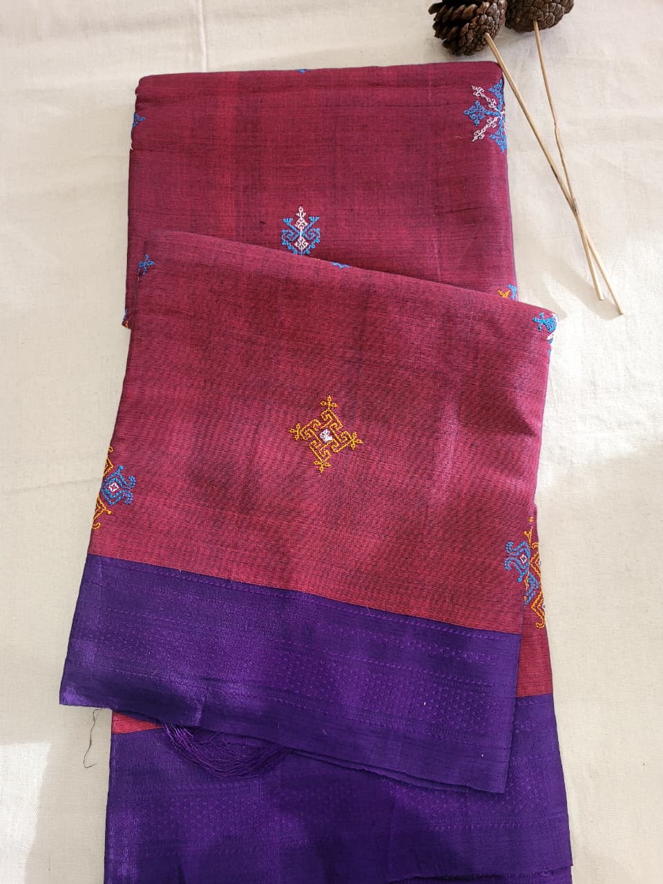 Ilkal Viscose Saree Silk Pallu