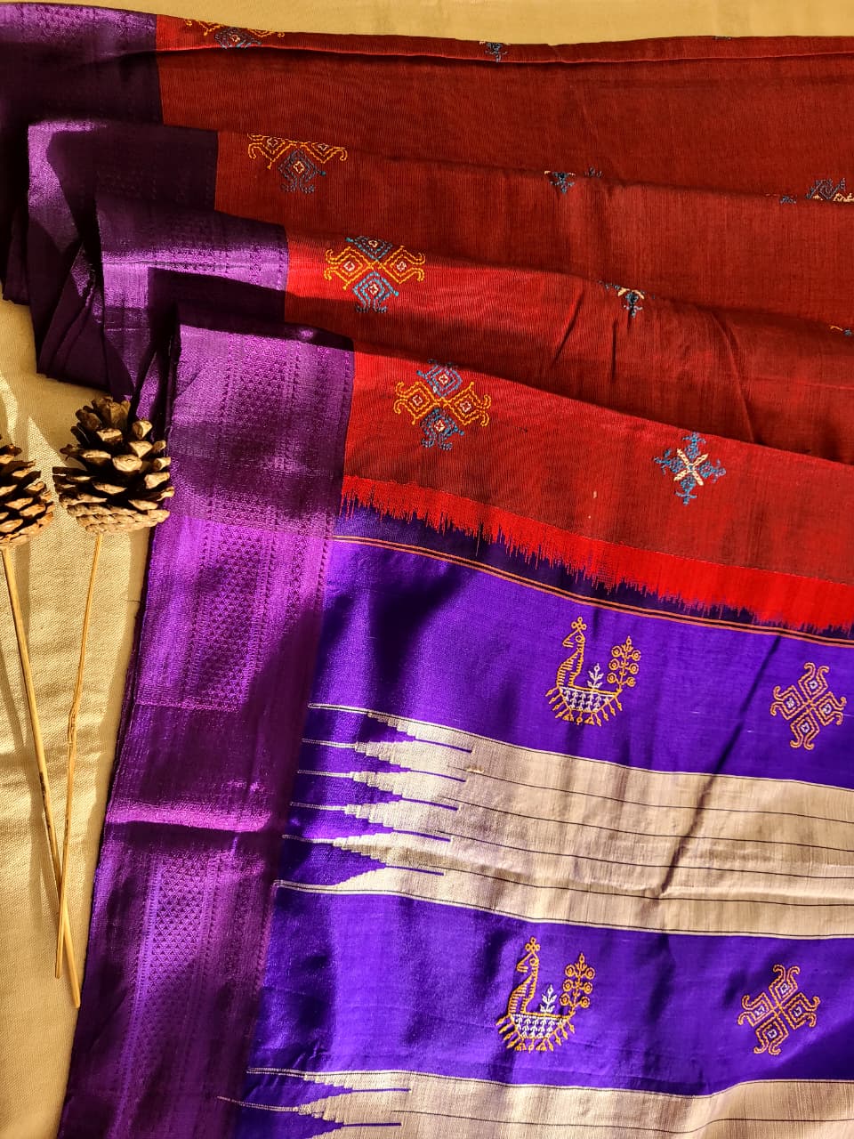 Ilkal Viscose Saree Silk Pallu