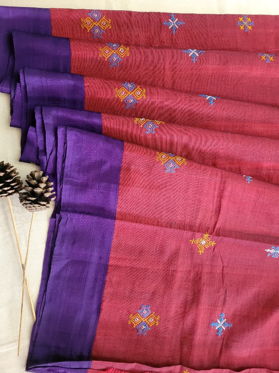 Ilkal Viscose Saree Silk Pallu