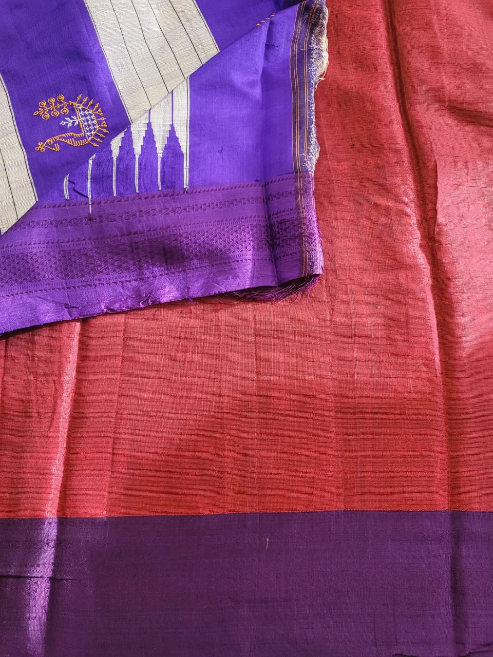 Ilkal Viscose Saree Silk Pallu
