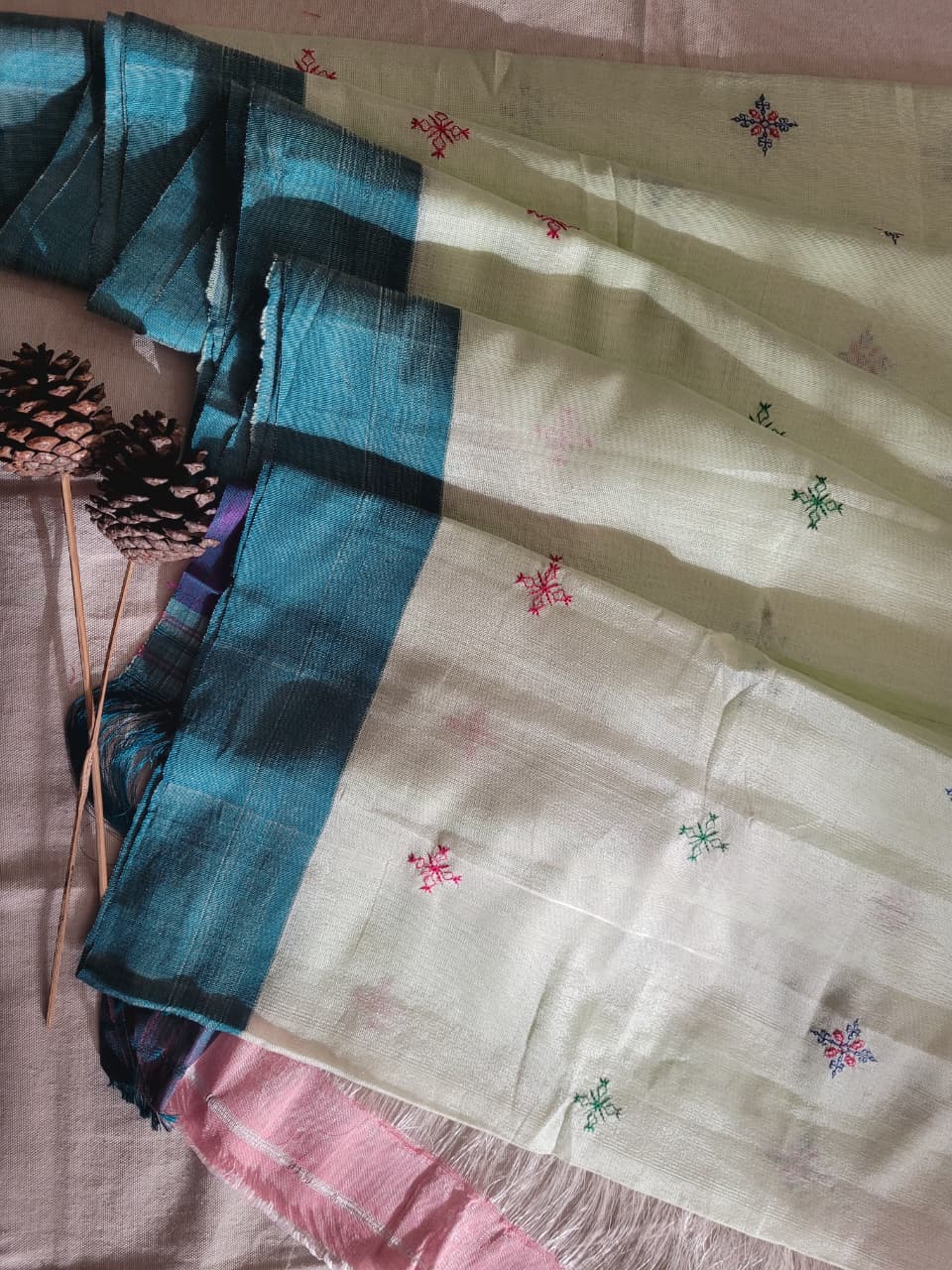 Ilkal Viscose Saree Silk Pallu
