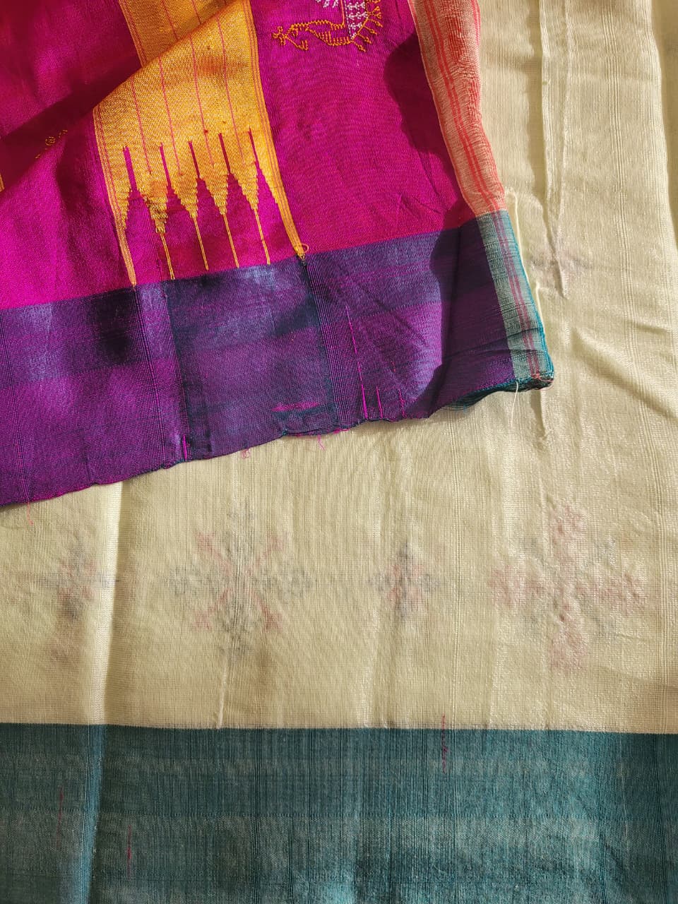 Ilkal Viscose Saree Silk Pallu
