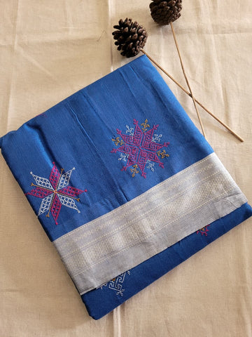Ilkal Viscose Saree Silk Pallu