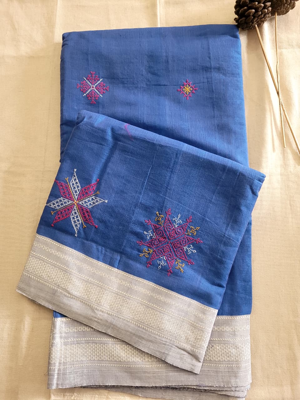 Ilkal Viscose Saree Silk Pallu