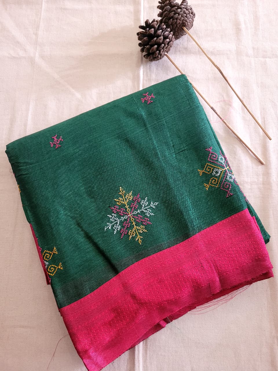 Ilkal Viscose Saree Silk Pallu