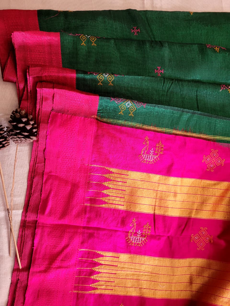 Ilkal Viscose Saree Silk Pallu