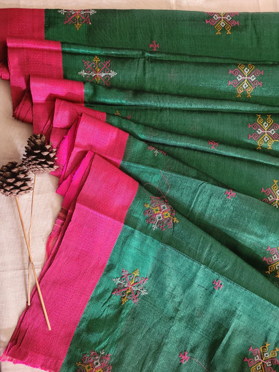 Ilkal Viscose Saree Silk Pallu