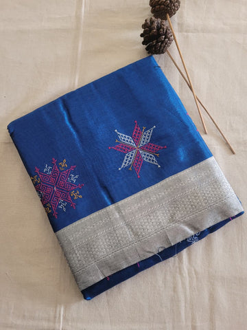 Ilkal Viscose Saree Silk Pallu