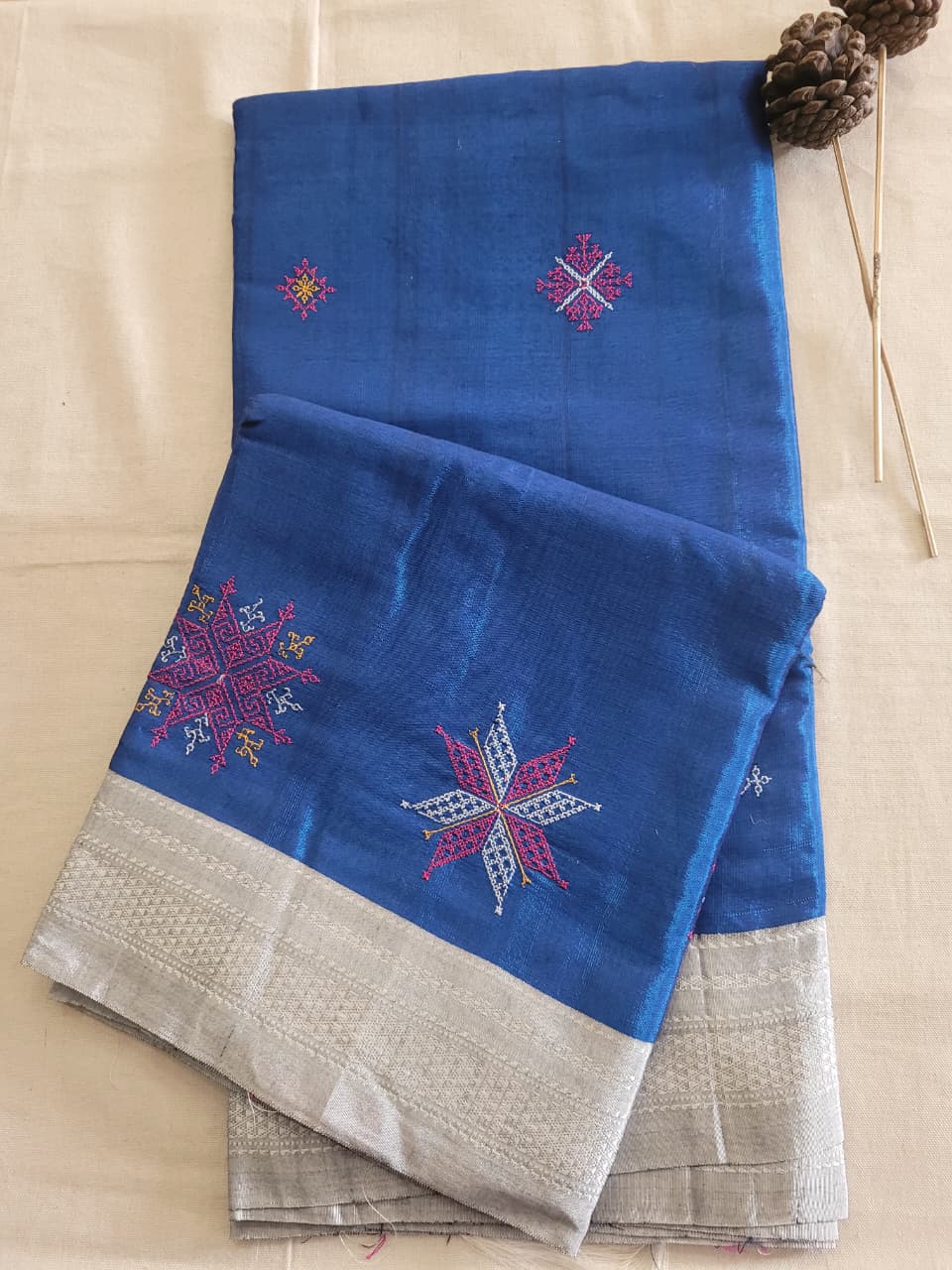 Ilkal Viscose Saree Silk Pallu