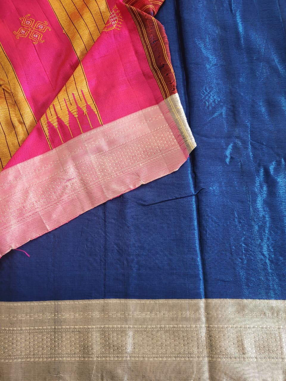 Ilkal Viscose Saree Silk Pallu