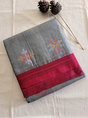 Ilkal Viscose Saree Silk Pallu