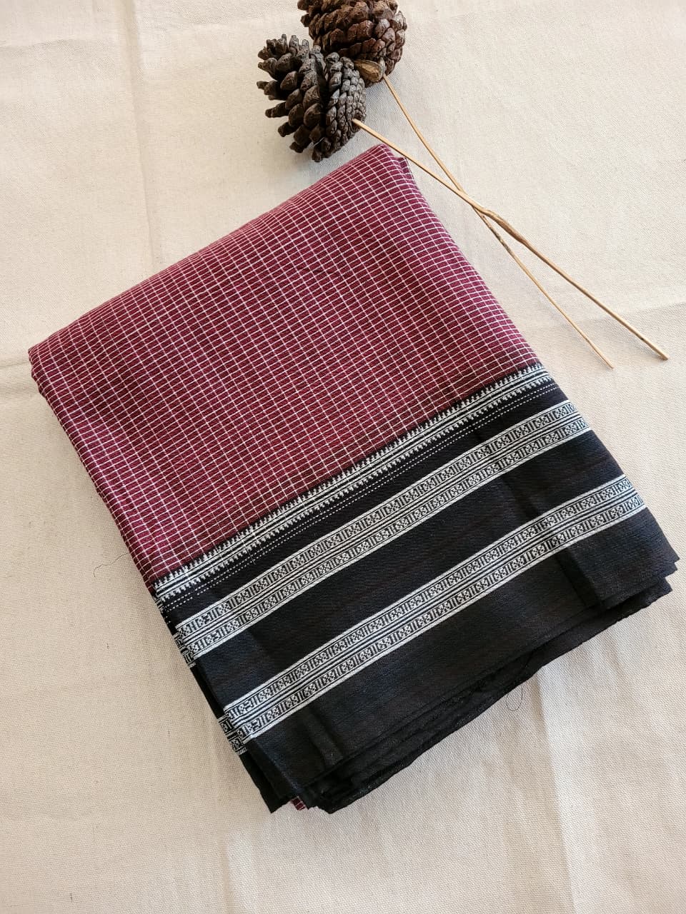 Ilkal Cotton Saree Silk Pallu