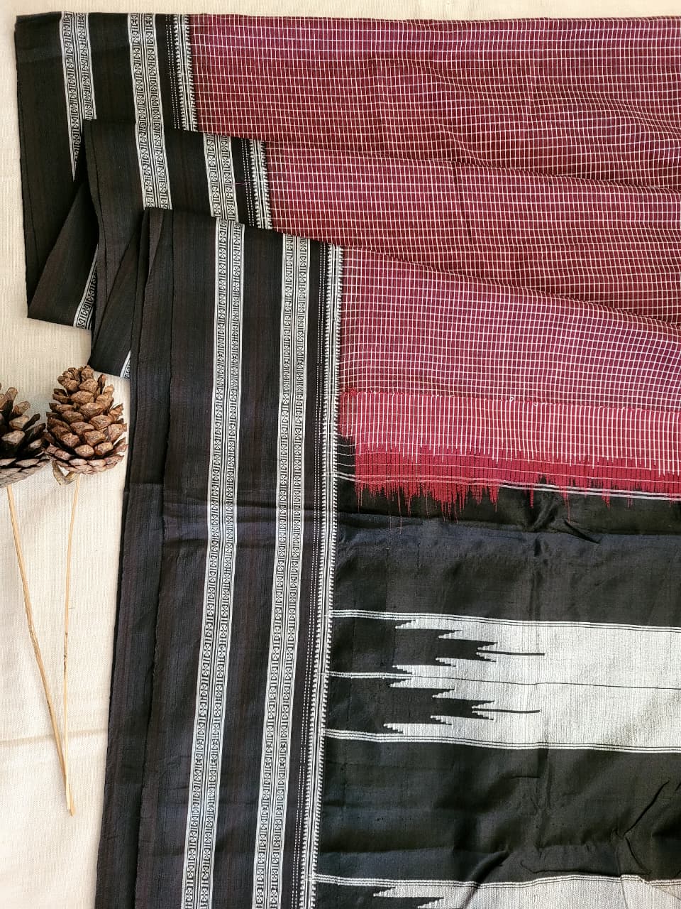 Ilkal Cotton Saree Silk Pallu