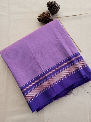 Lavendar Ilkal Cotton Saree Silk Pallu