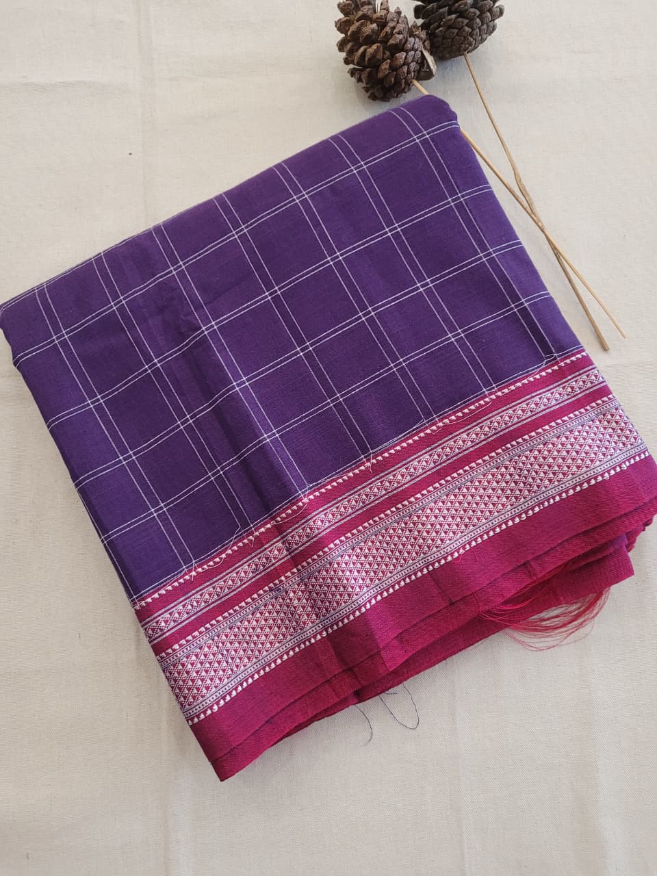 Ilkal Cotton Saree Silk Pallu