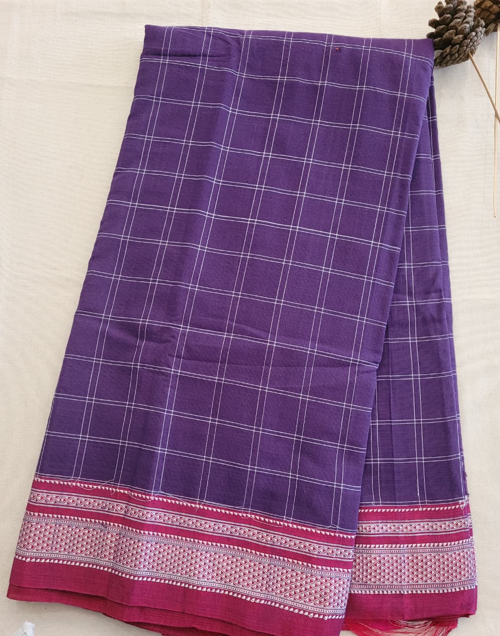 Ilkal Cotton Saree Silk Pallu