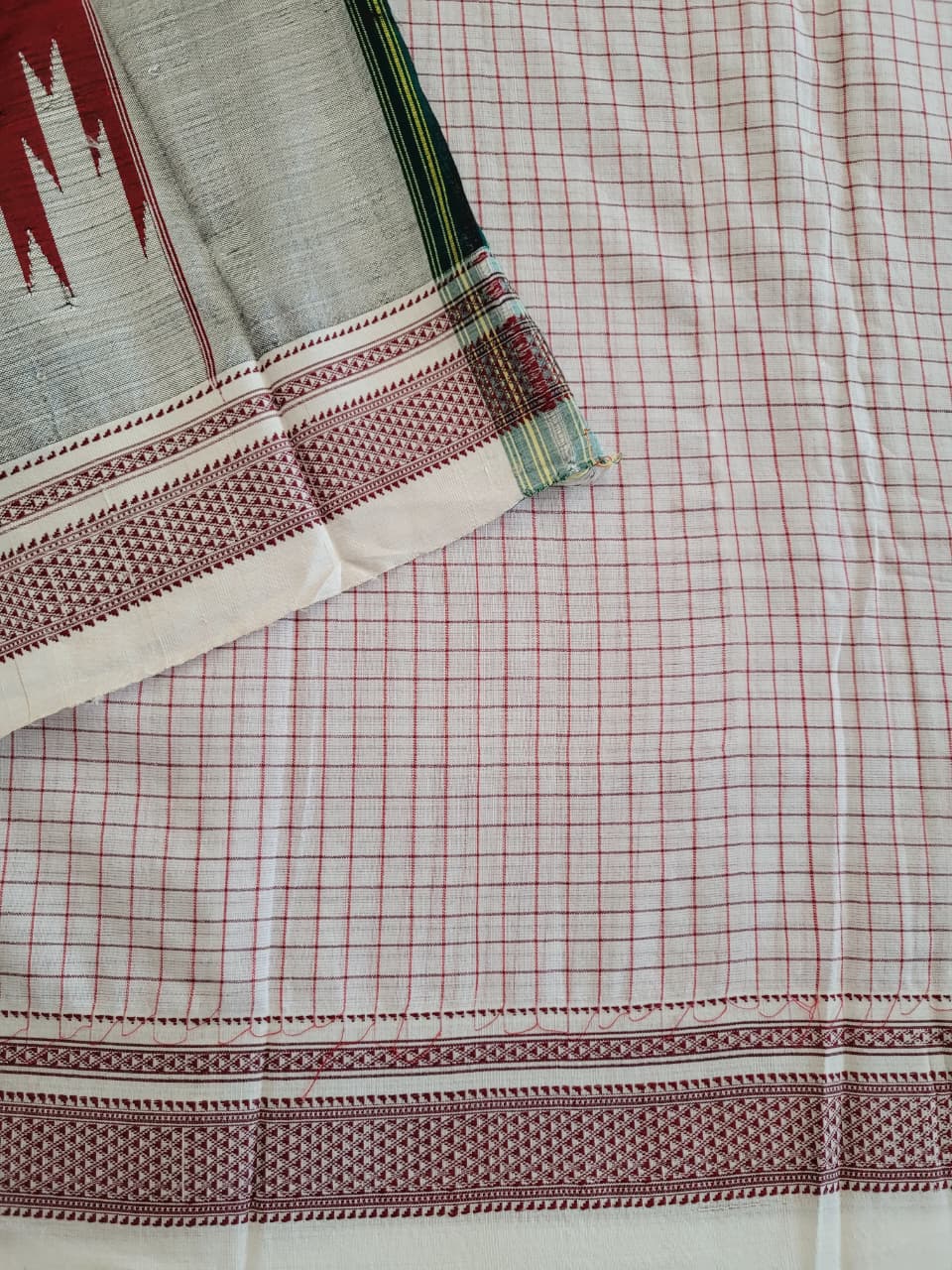 Ilkal Cotton Saree Silk Pallu