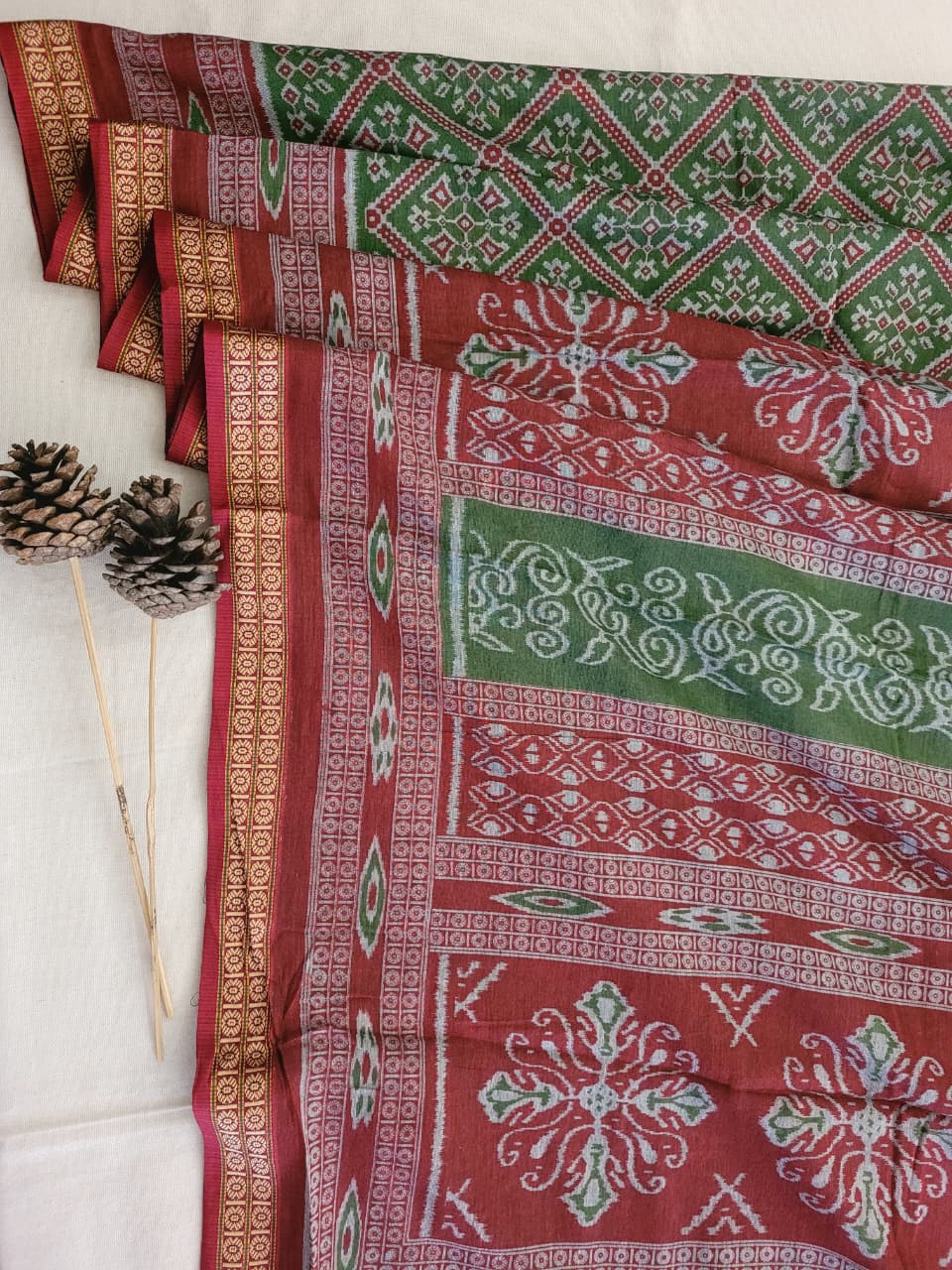 Green Kalajamun Cotton Saree