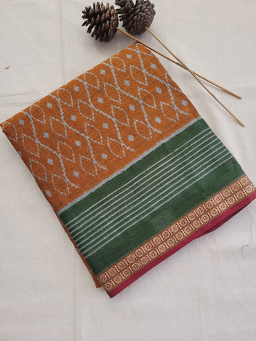 Yellow Kalajamun Cotton Saree