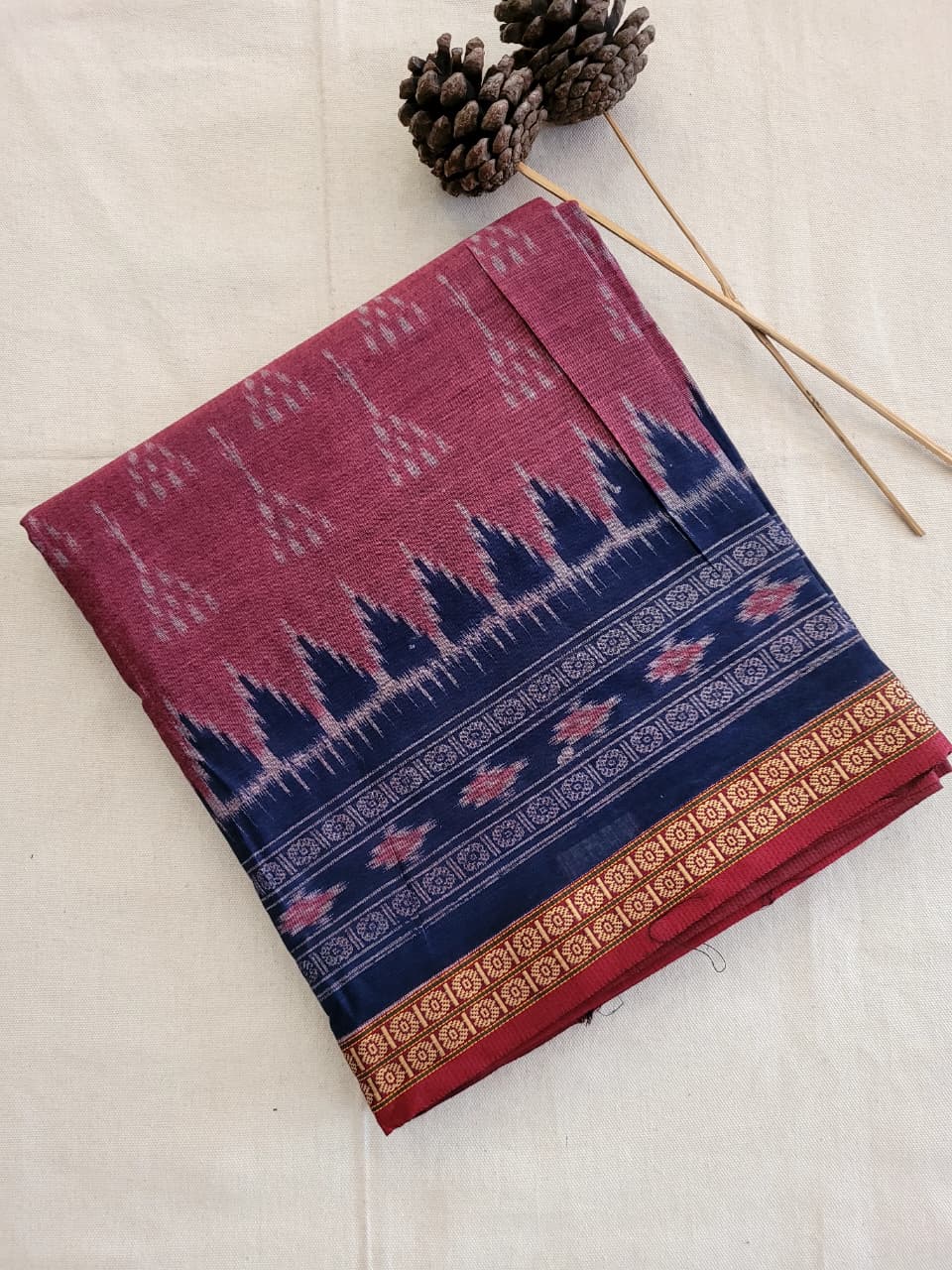 Pink Kalajamun Cotton Saree