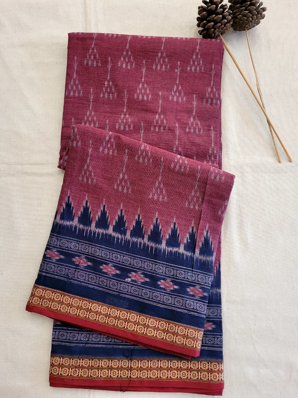 Pink Kalajamun Cotton Saree