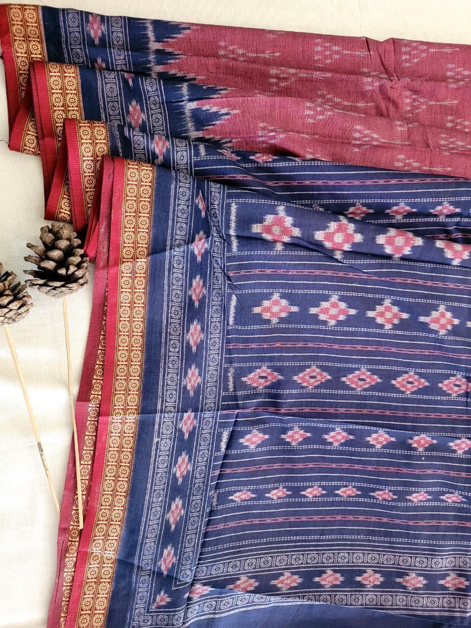 Pink Kalajamun Cotton Saree