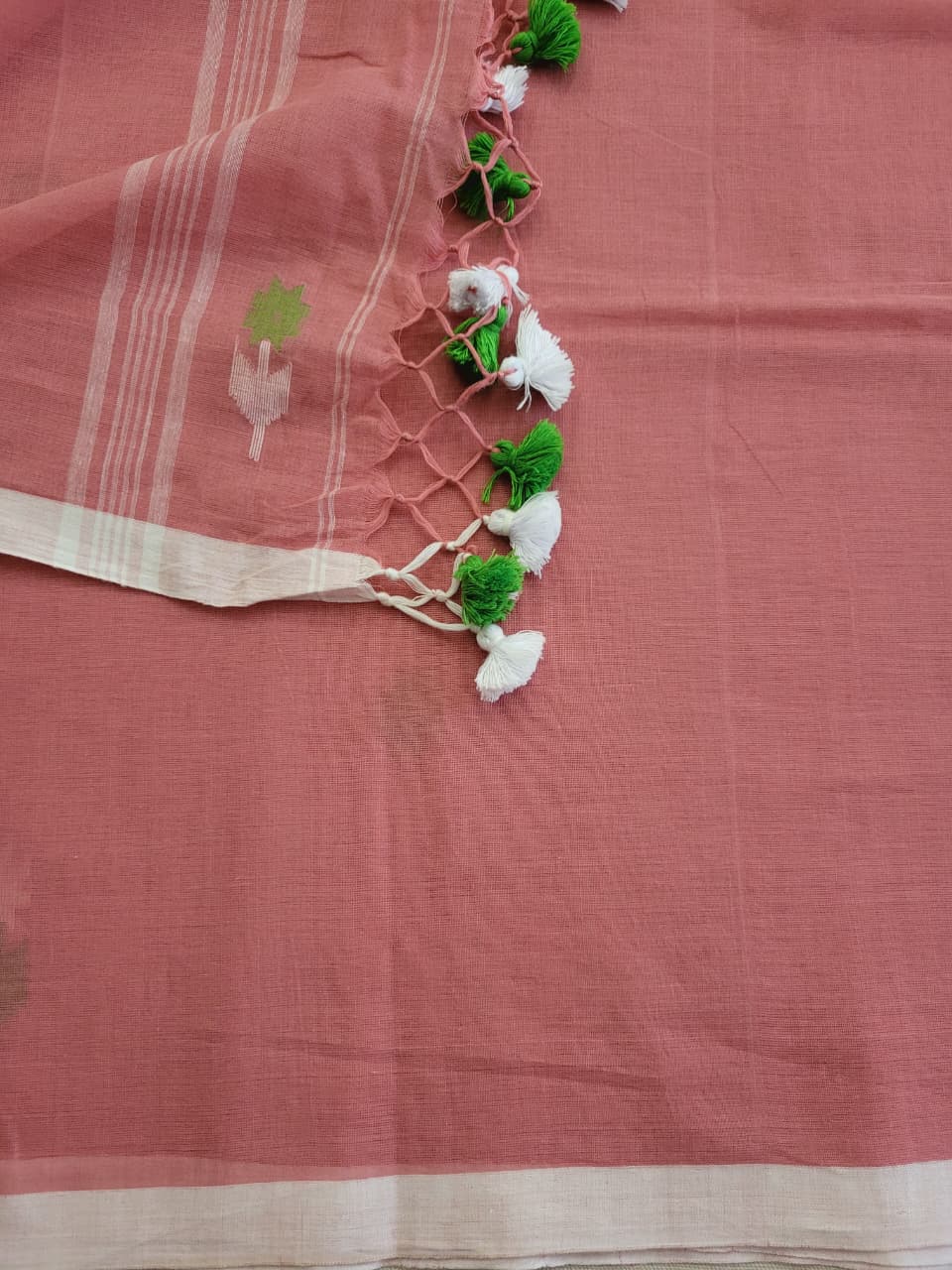 Blush Cotton Jamdani Saree