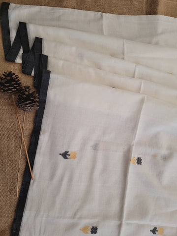 White Cotton Jamdani Saree