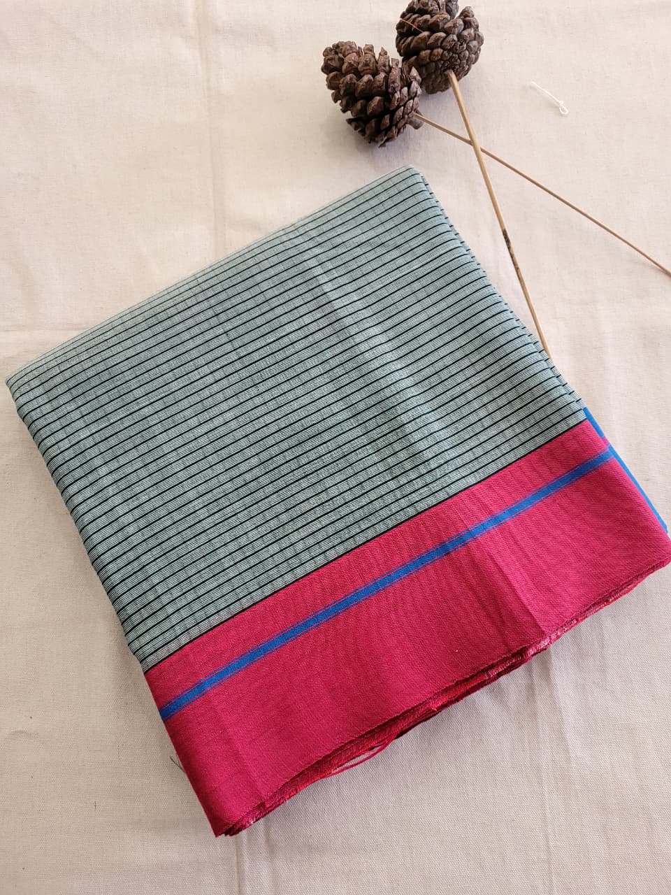 Blue4 Hampa Pattedanchu Saree