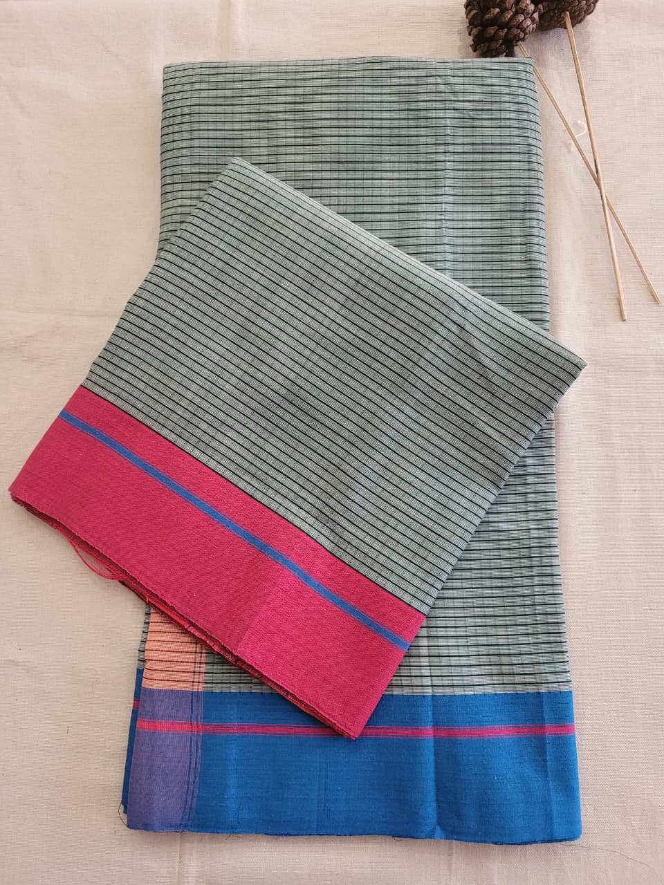 Blue4 Hampa Pattedanchu Saree