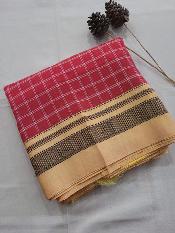 Yellow Ilkal Cotton Saree Silk Pallu