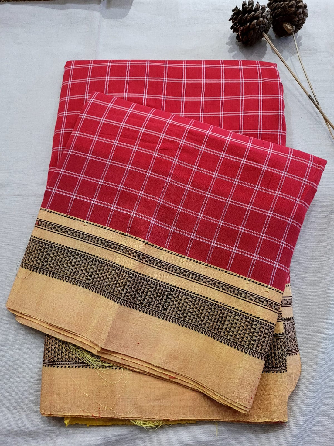 Yellow Ilkal Cotton Saree Silk Pallu