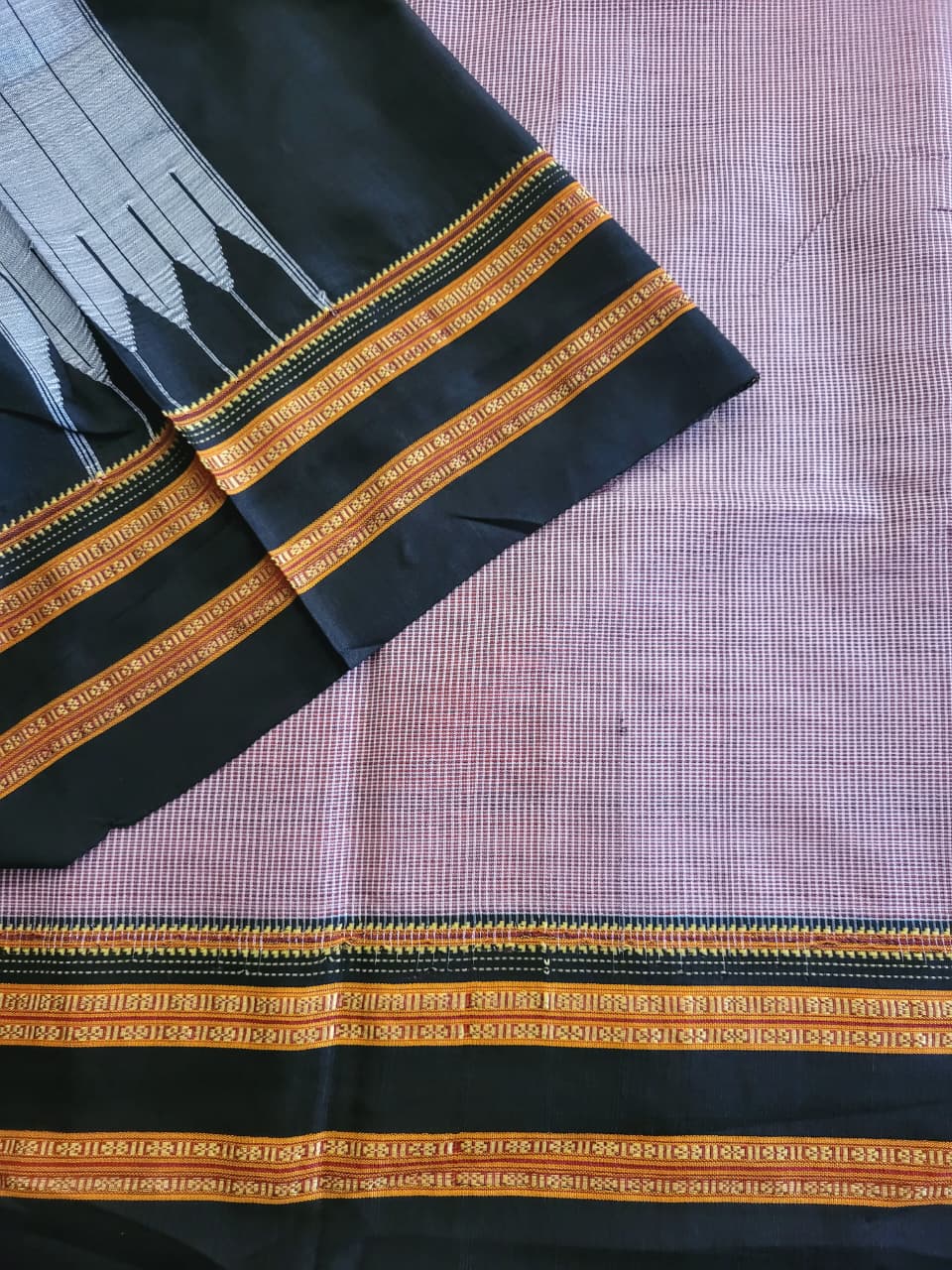 Black Ilkal Saree Silk Pallu
