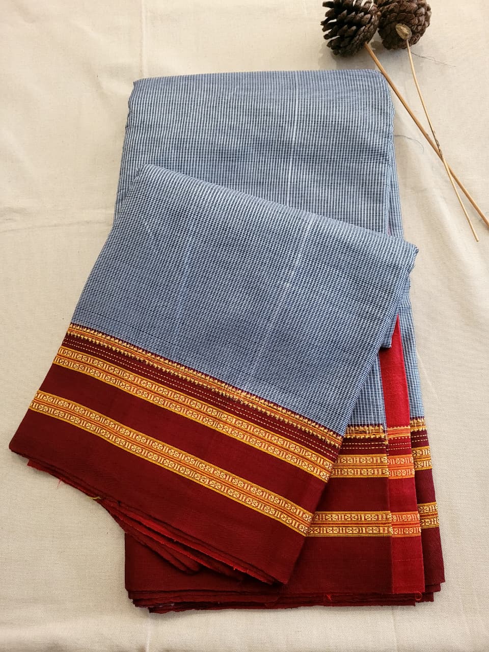 Gray2 Ilkal Saree Silk Pallu