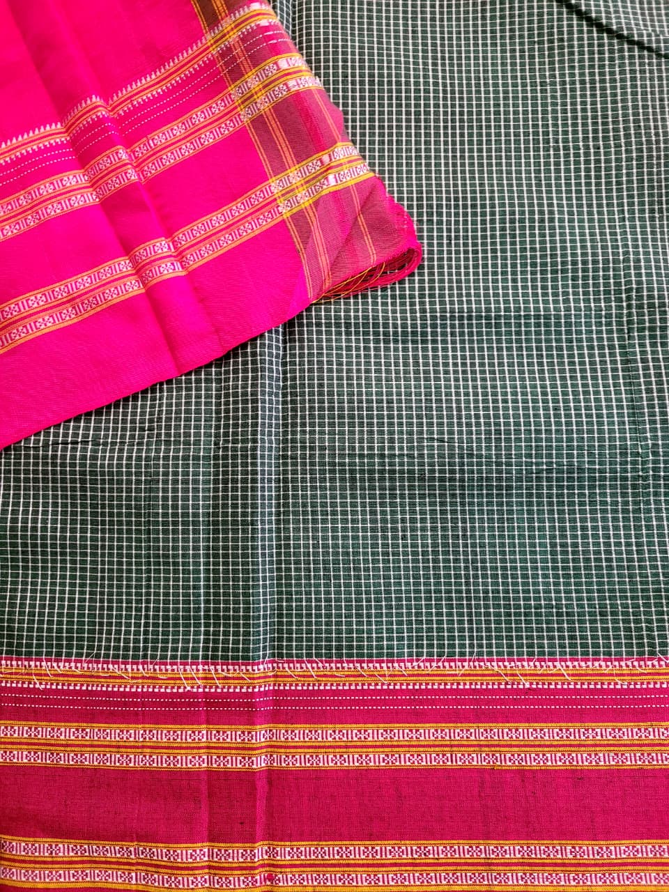 Green Ilkal Saree Silk Pallu