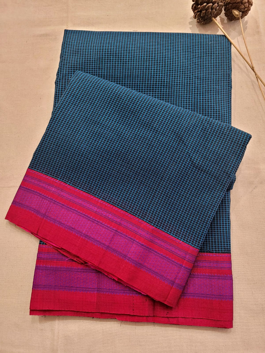 Blue Ilkal Saree Silk Pallu